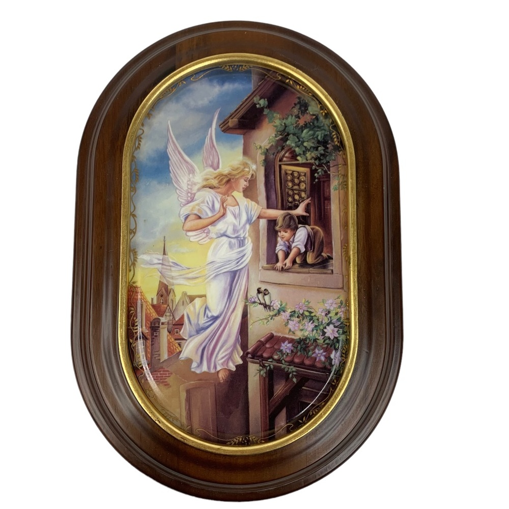 Bradex German Guardian Angel Porcelain Wall Decor Plate